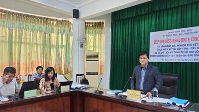 Nghiệm thu đề tài: Xây dựng cơ sở dữ liệu và công cụ hỗ trợ công tác phòng chống ngập lụt trên địa bàn tỉnh Phú Yên