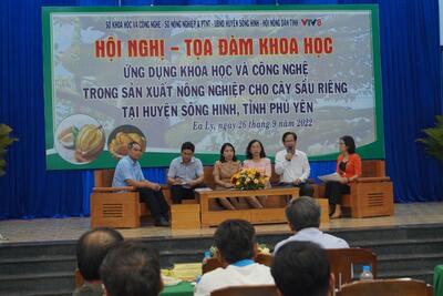 Các hình ảnh tại Hội nghị - Tọa đàm khoa học: Ứng dụng KH&CN trong sản xuất nông nghiệp cho cây Sầu Riêng tại huyện Sông Hinh, tỉnh Phú Yên