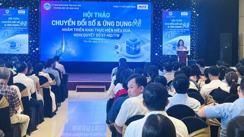 Gần 400 đại biểu tham gia hội thảo về chuyển đổi số và ứng dụng AI trong thực hiện Nghị quyết 57-NQ/TW